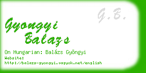 gyongyi balazs business card