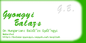 gyongyi balazs business card